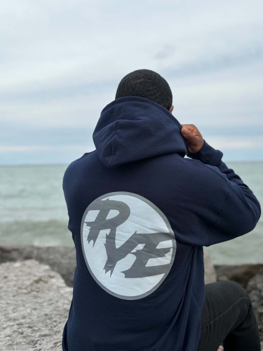 Protect Your Energy Hoodie | Unisex Streetwear Sweatshirt | Navy Blue - Picture 4 of 4